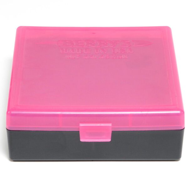 Berrys Box 44 Spl/Mag Snap Hinged 100 Rounds Pink/Black