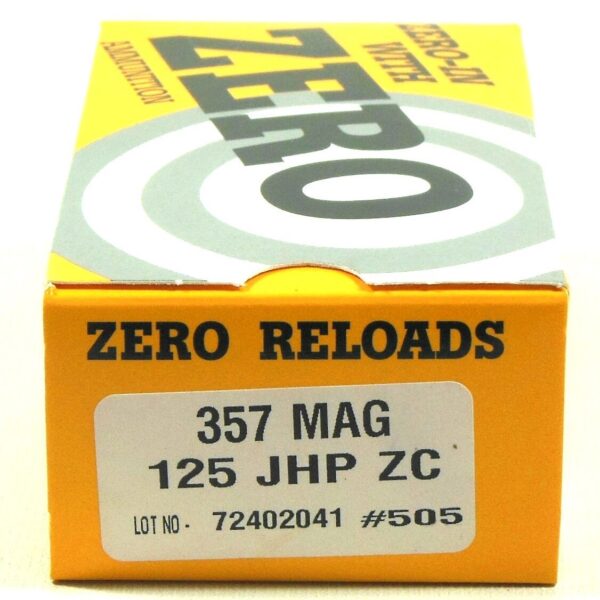 Zero Reload 357 125 Grain Jacketed Hollow Point (50)
