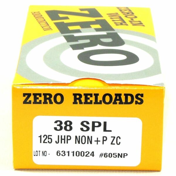 Zero Reload 38 Special 125 Grain Jacketed Hollow Point (50)