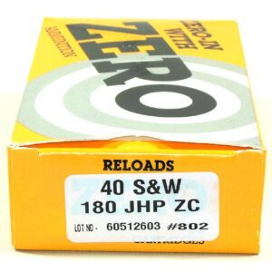 Zero Reload 40 180 Grain Jacketed Hollow Point (50)