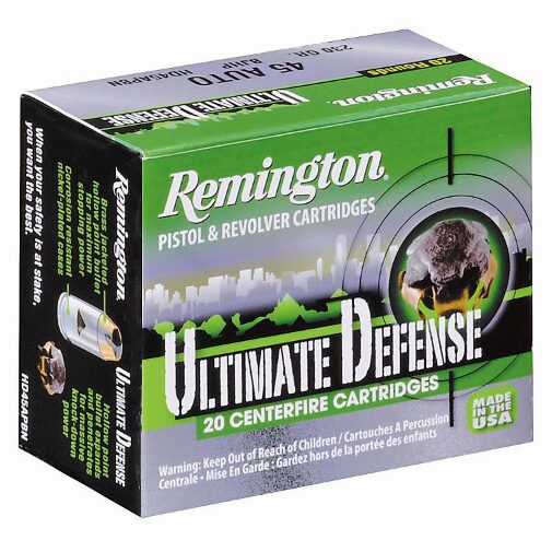 Remington 45 ACP 230 Gr Ultimate Defense Brass Jacketed HP (20)