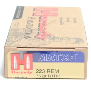 Hornady 223 Rem 75 Grain Hollow Point Boat Tail Match (20)