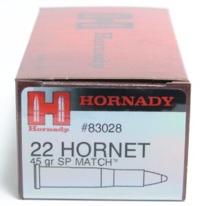 Hornady 22 Hornet 45 Grain Soft Point Match (50)