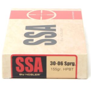 SSA 30-06 Springfield 155 Grain Nosler Custom Competition (Open Tip Match) Hollow Point Boat Tail (20)