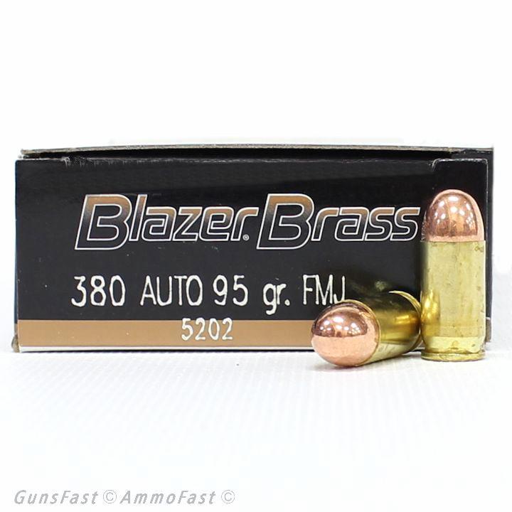 CCI Blazer Brass 380 ACP 95 Gr FMJ (50)