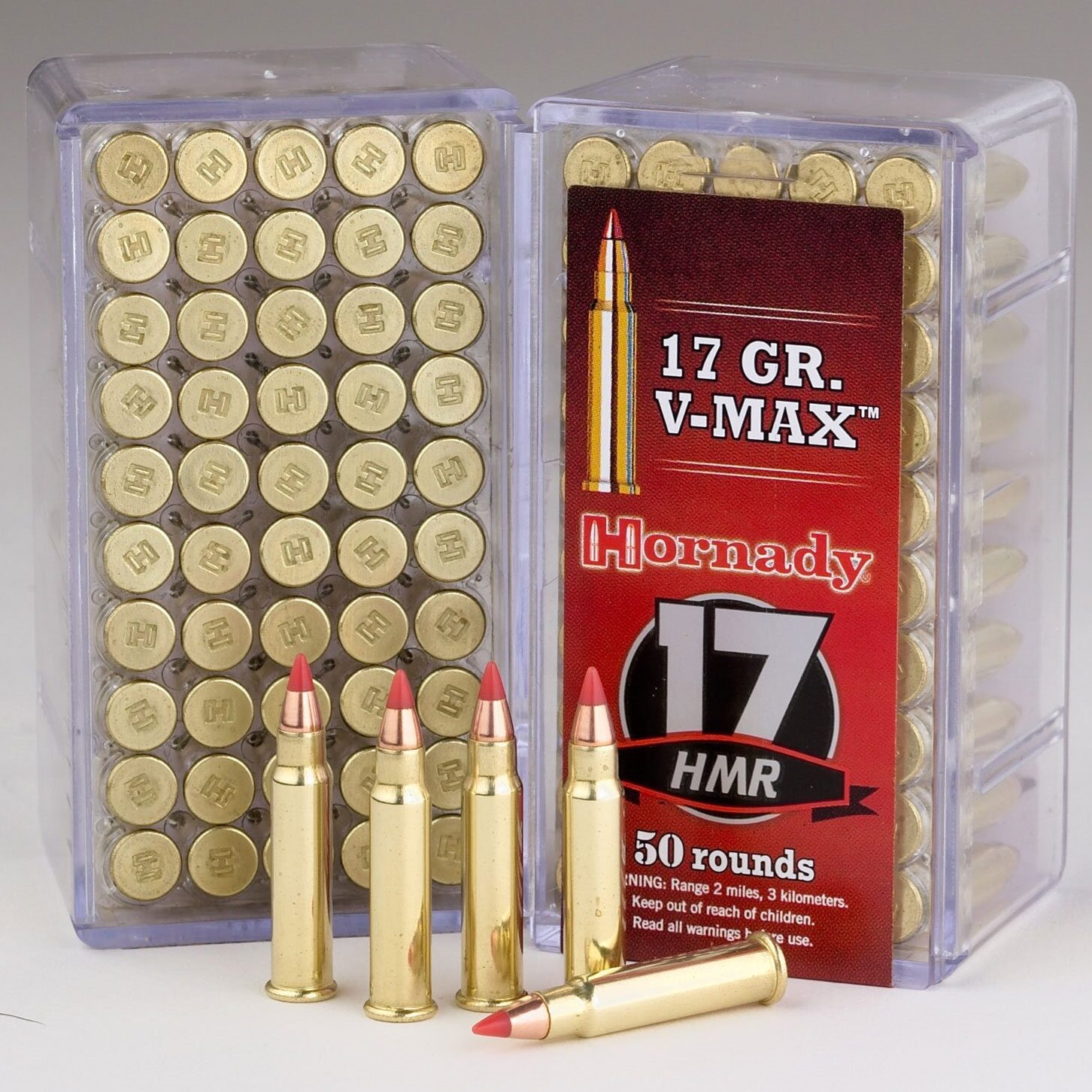 Hornady 17 HMR 17 Grain V-MAX Ammunition (50 Rounds)