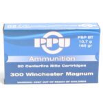 Prvi 300 Win Magnum 165 Grain Pointed Soft Point Boat Tail Ammunition (20 Rounds)