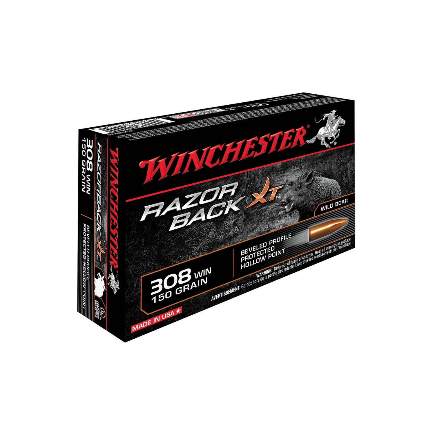 Winchester 308 Win 150 GR Razorback HP (20) - AmmoFast.com