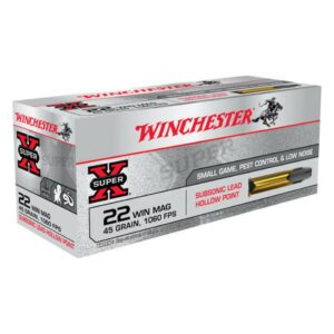 Winchester 22 WMR 45 GR Super-X Lead HP Subsonic (50)