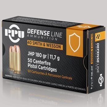 Prvi 40 S&W 180 Grain Jacketed Hollow Point Ammunition (50 Rounds)