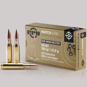 Prvi 308 Win 168 Grain Hollow Point Boat Tail Match Ammunition (20 Rounds)