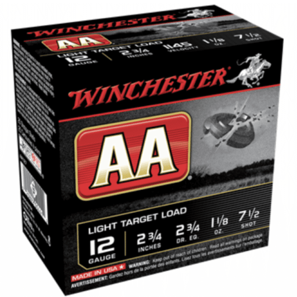 Winchester Shotshell 12 Ga 1 1/8 Oz #7.5 2 3/4" AA 1145 Fps (25)