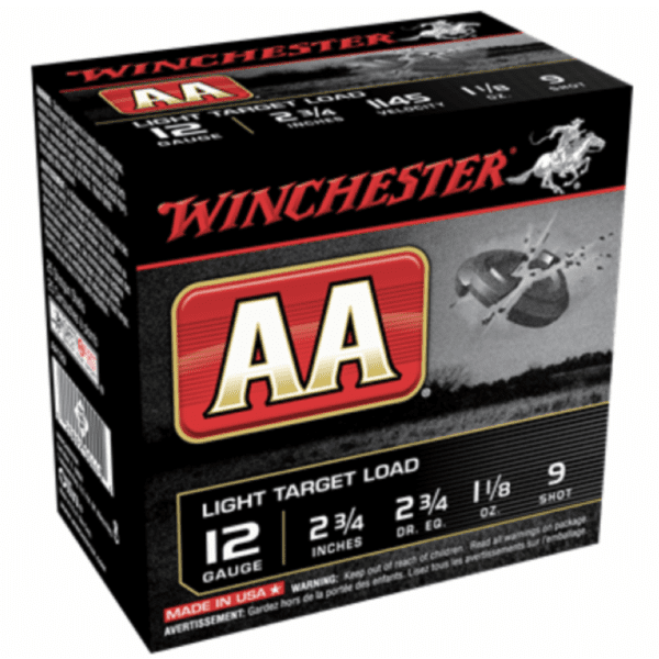 Winchester Shotshell 12 Ga 1 1/8 Oz #9 2 3/4" AA 1145 Fps (25)