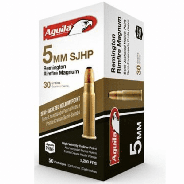 Aguila 5mm Rem Rimfire Magnum 30 Gr Semi-Jacketed HP (50)
