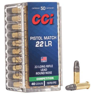 CCI 22 LR 40 Gr RN Pistol Match (50)