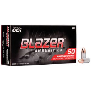 CCI Blazer 9mm 124 Gr Aluminum Case Jacketed (50)