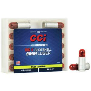 CCI 9MM Big 4 Shotshell #4 Shot 45 Gr (10)