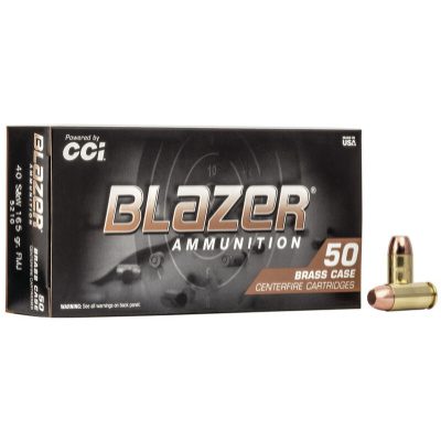 CCI Blazer Brass 40 S&W 165 Gr FMJ-FN (50)