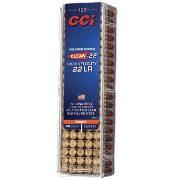 CCI 22 LR 40 Gr High Velocity Red Polycoat LRN (100) Clean-22 SuperSonic