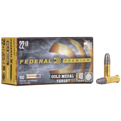 Federal 22 LR 40 Gr Gold Medal Target Lead RN (50)