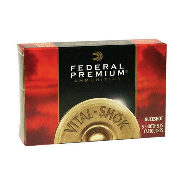 Federal 12 Gauge Vital-Shok 2.75" Buckshot 12 Pellets 00 Buck (5)
