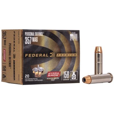 Federal 357 Rem 158 Gr Premium Magnum Hydra-Shok JHP (20)