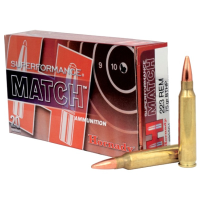 Hornady 223 Rem 75 Grain Hollow Point Boat Tail Match Superformance (20)
