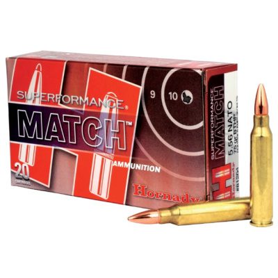 Hornady 5.56 Nato 75 Grain Hollow Point Boat Tail Match Superformance (20)