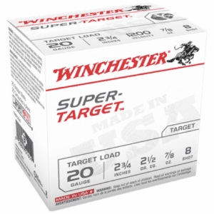 Winchester 20 Gauge 2 3/4" 7/8 oz 8 Shot Super Target (25)