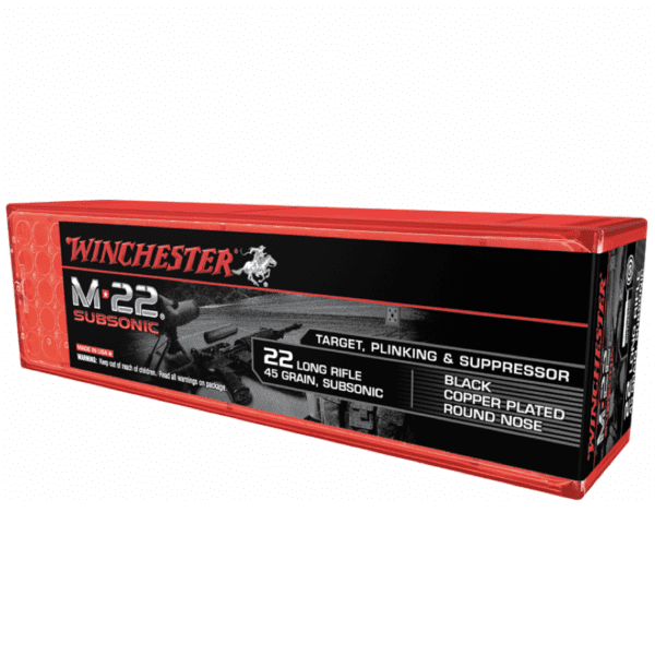 Winchester 22 LR 45 Gr M-22 Sub Sonic Black Copper RN (100)