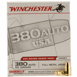 Winchester 380 Auto ACP 95 Gr FMJ Range Pack (200)