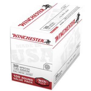 Winchester 38 Special 130 Gr FMJ Value Pack (100)