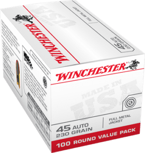 Winchester 45 Auto 230 Gr FMJ Value Pack (100)