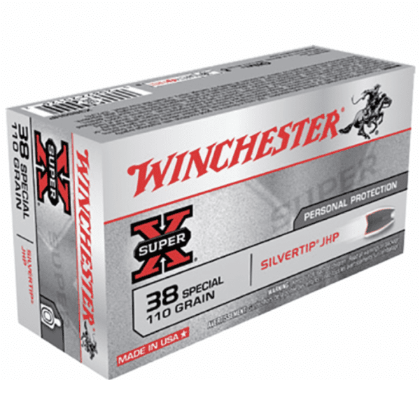 Winchester 38 Special 110 Gr Silver Tip JHP Super X (50)