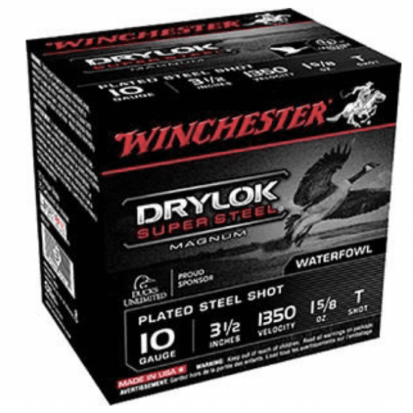 Winchester 10 Gauge 3.5" 1-5/8 oz T Shot Drylok (25)