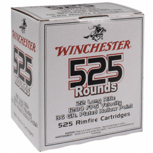 Winchester 22 LR 36 Grain Hollow Point (525) Copper Plated