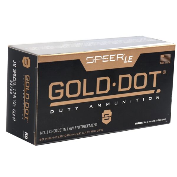 Speer 38 Special 125 Gr Gold Dot Duty Ammunition GDHP