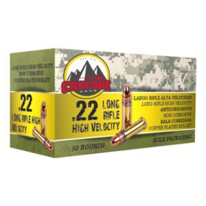 Cascade 22 LR Ammo 40 Gr Lead Round Nose Copper Plated HV (50) 1250 FPS