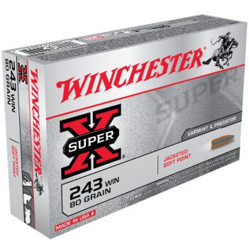Winchester 243 Win 80 Grain Jacketed Soft Point (20)