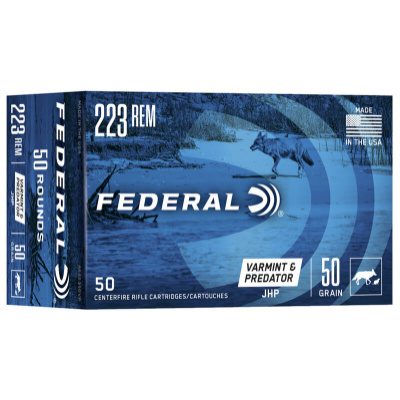 Federal 223 Rem 50 Gr JHP (50) Varmint & Predator