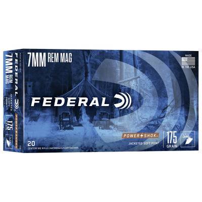 Federal 7mm Rem Mag 175 Gr Soft Point Power Shok (20)