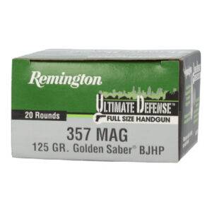 Remington 357 Mag 125 Gr Ultimate Defense Brass Jacketed Hollow Point (20)